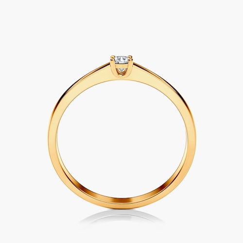 Pierścionek zaręczynowy SAVICKI: złoty, diament